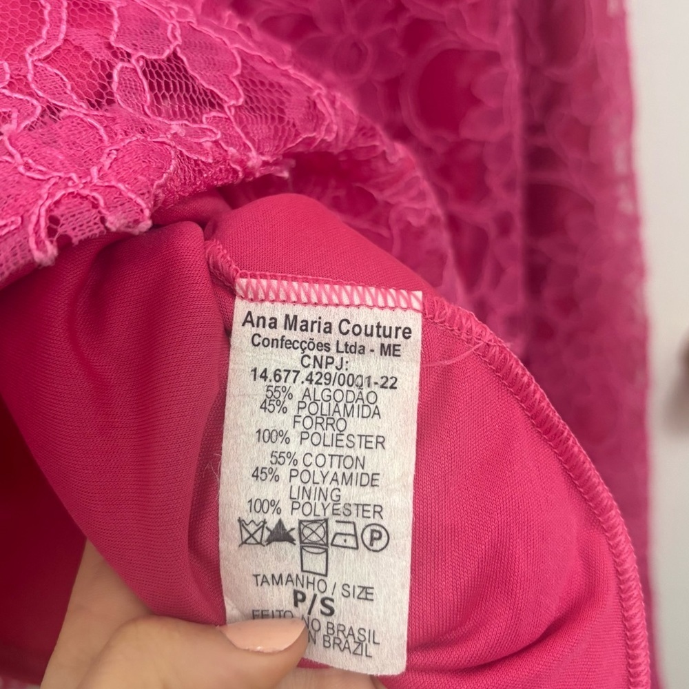 Neiman Marcus Strapless Pink Lace Dress - Picture 14 of 14